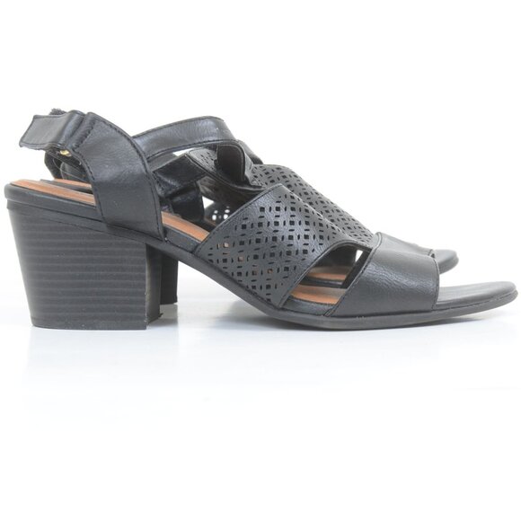 Cloudwalkers by Avenue Women's 10 WIDE Caged Open Toe Low Heel Vegan Office Casu - Picture 3 of 8